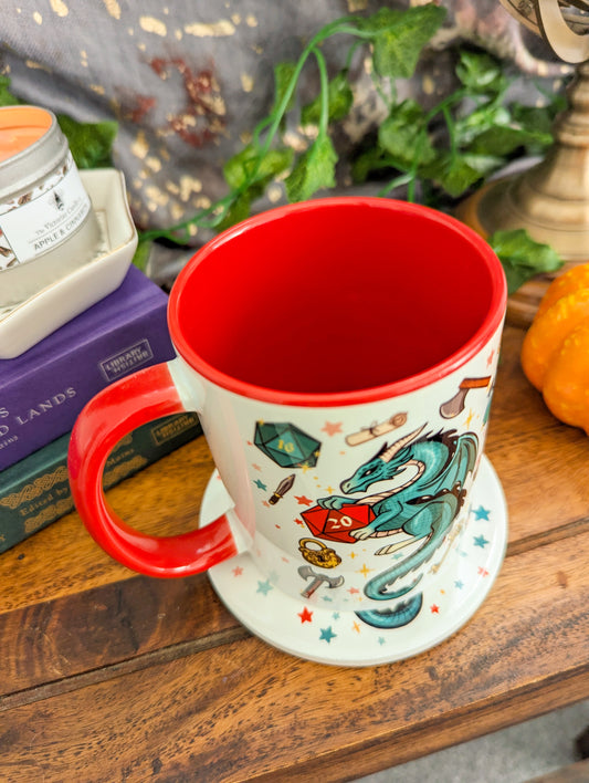 D20 Dice Dragon Mug