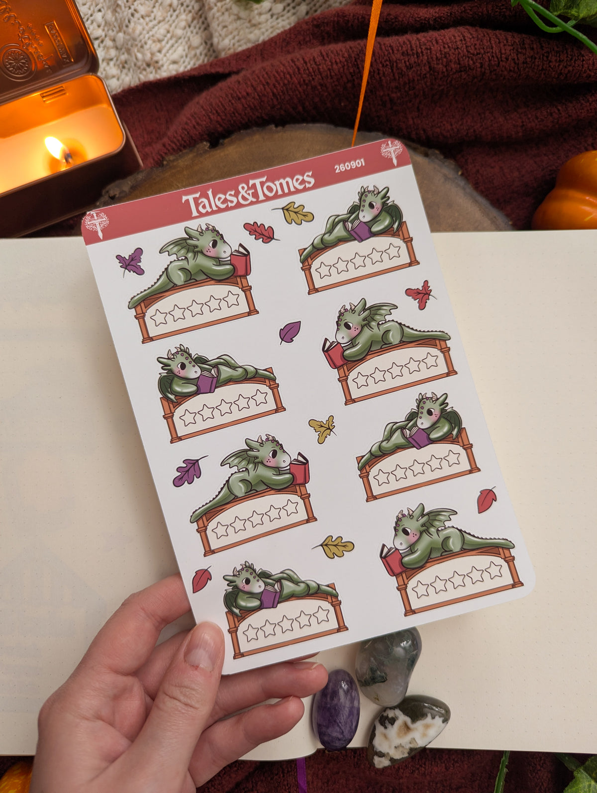 Rainy Academia Reading Journal Stickers