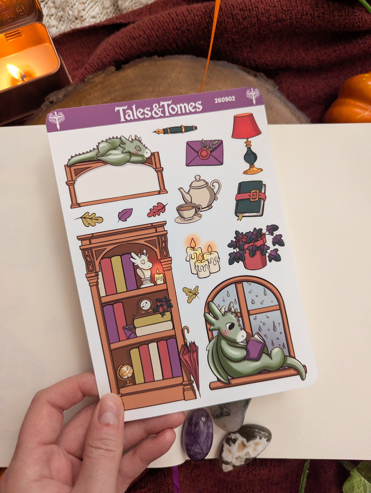 Rainy Academia Reading Journal Stickers