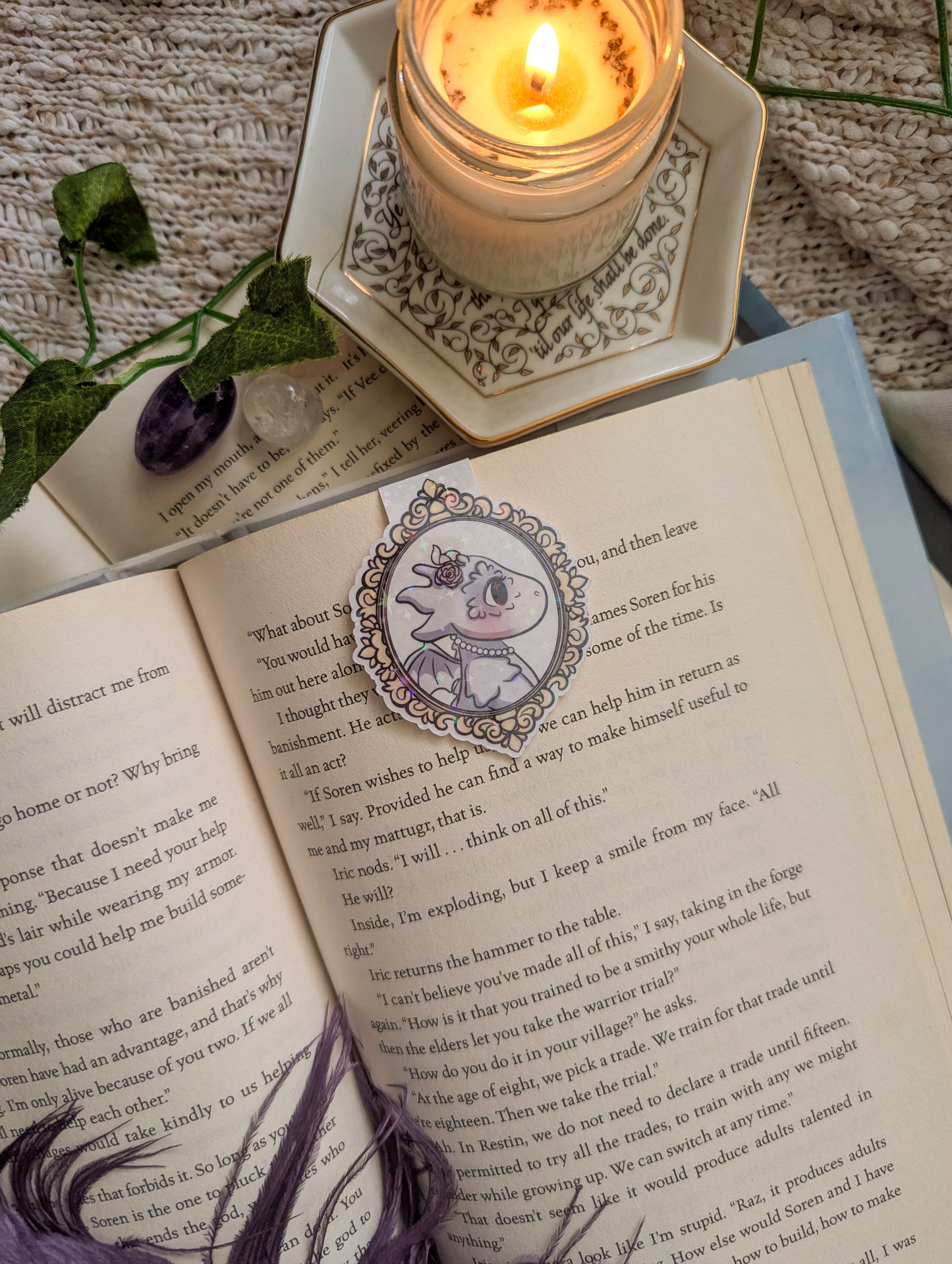 Lila Portrait Dragon Magnetic Bookmark