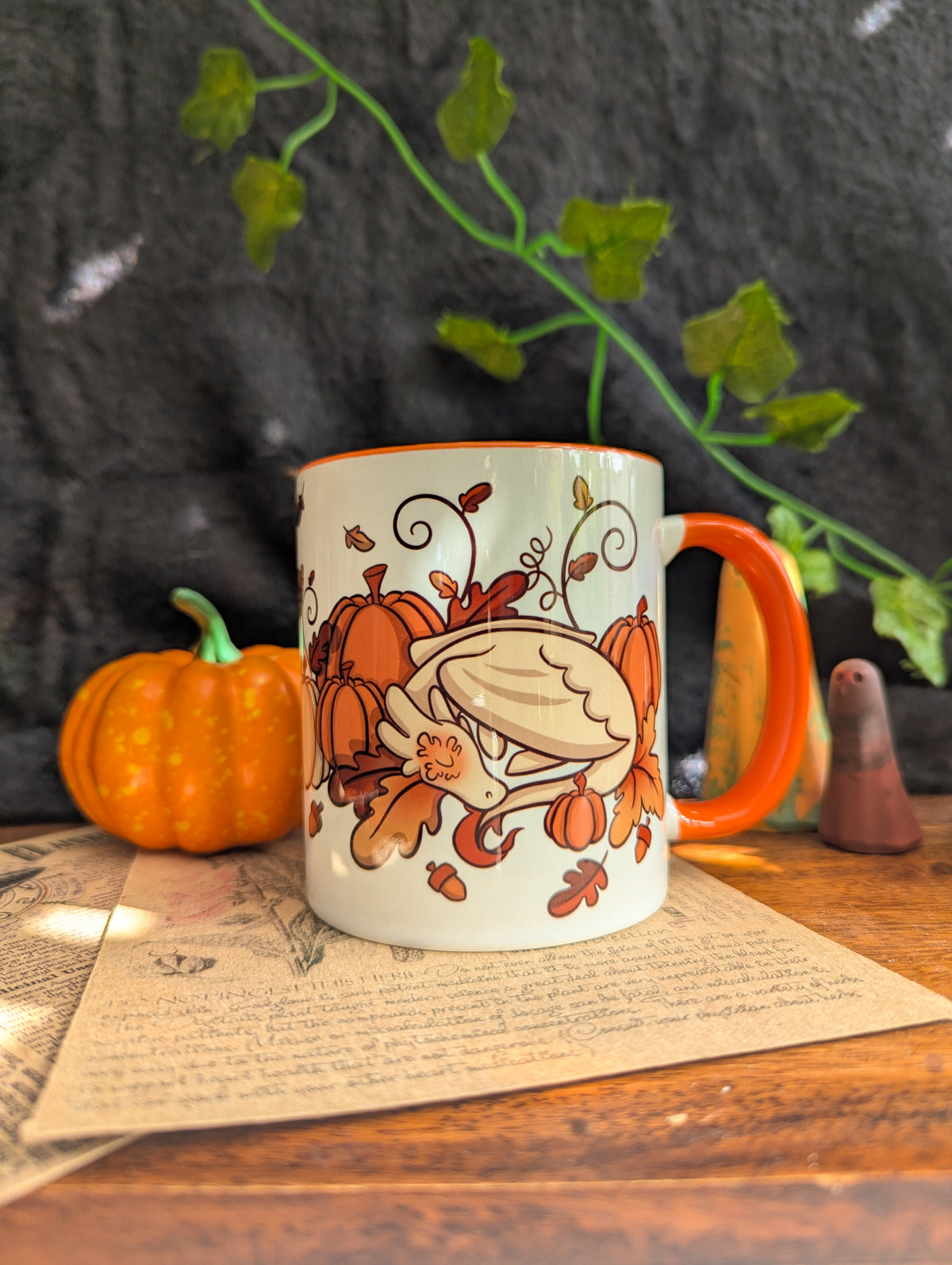 Pumpkin Dragons Ceramic Mug