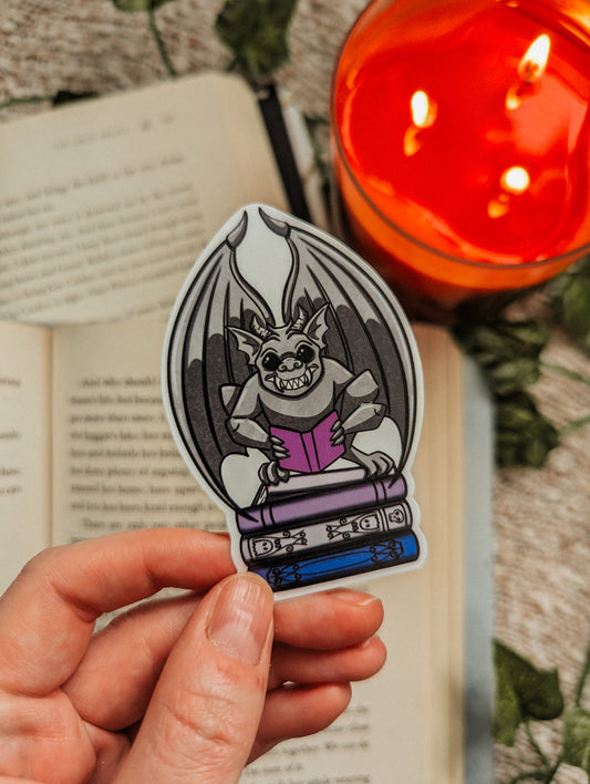 Gargoyle Reader Sticker