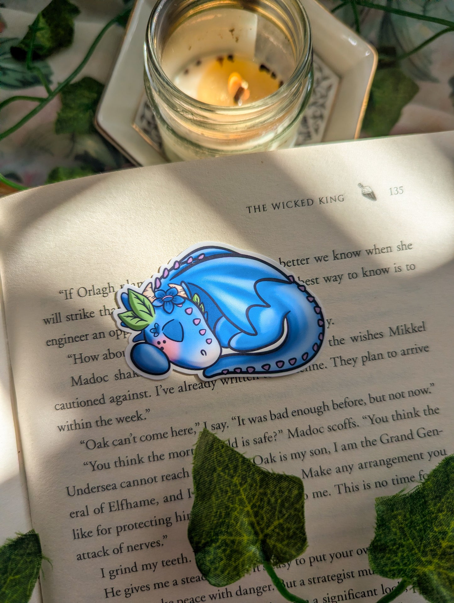 Blueberry Sleeping Dragon Vinyl Sticker