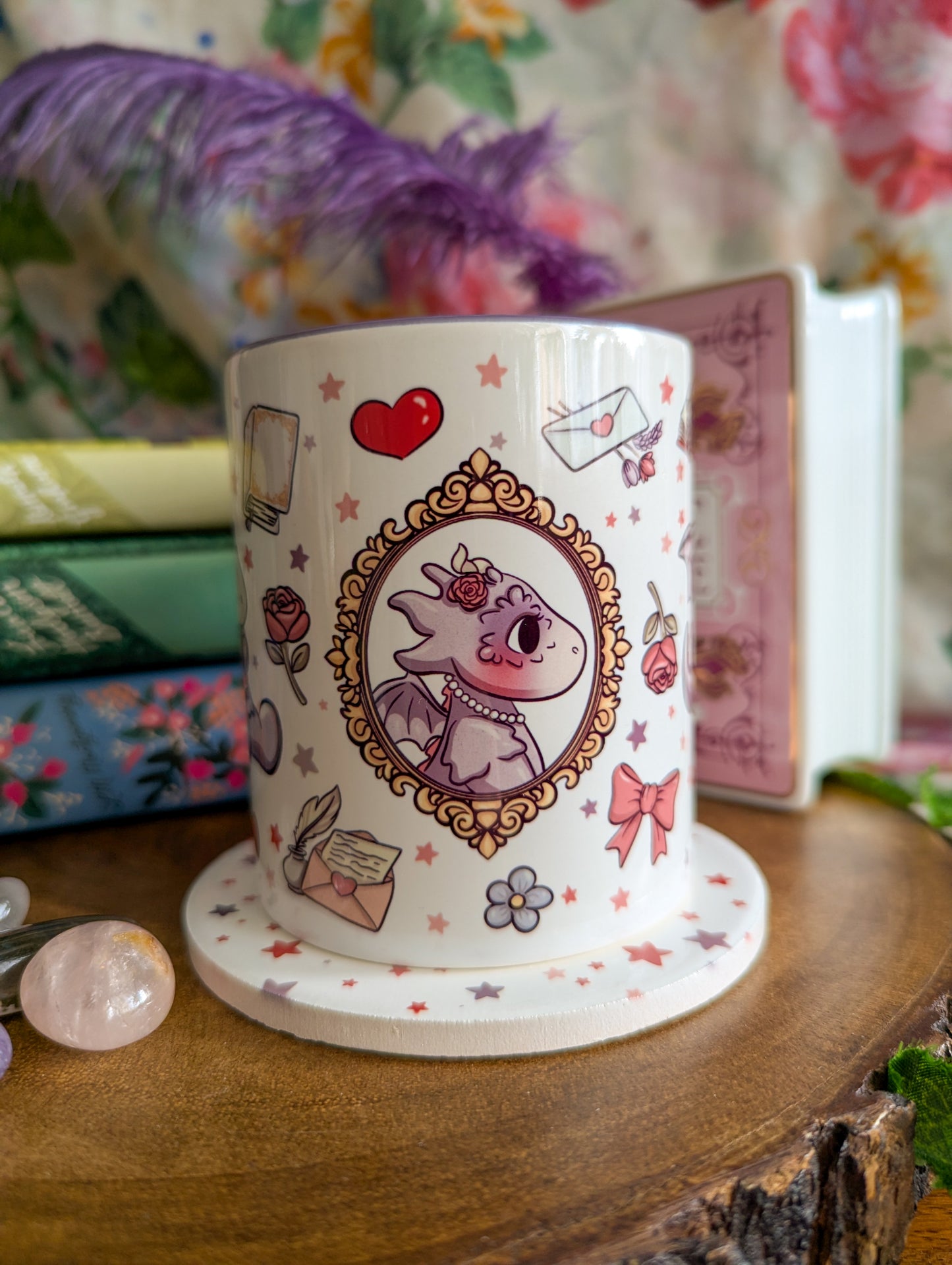 Lila Regency Dragon Ceramic Mug