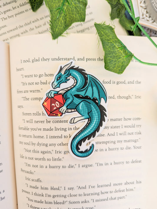 D20 Dice Dragon Vinyl Sticker