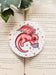 Pink Dragon Flying Ceramic Coaster