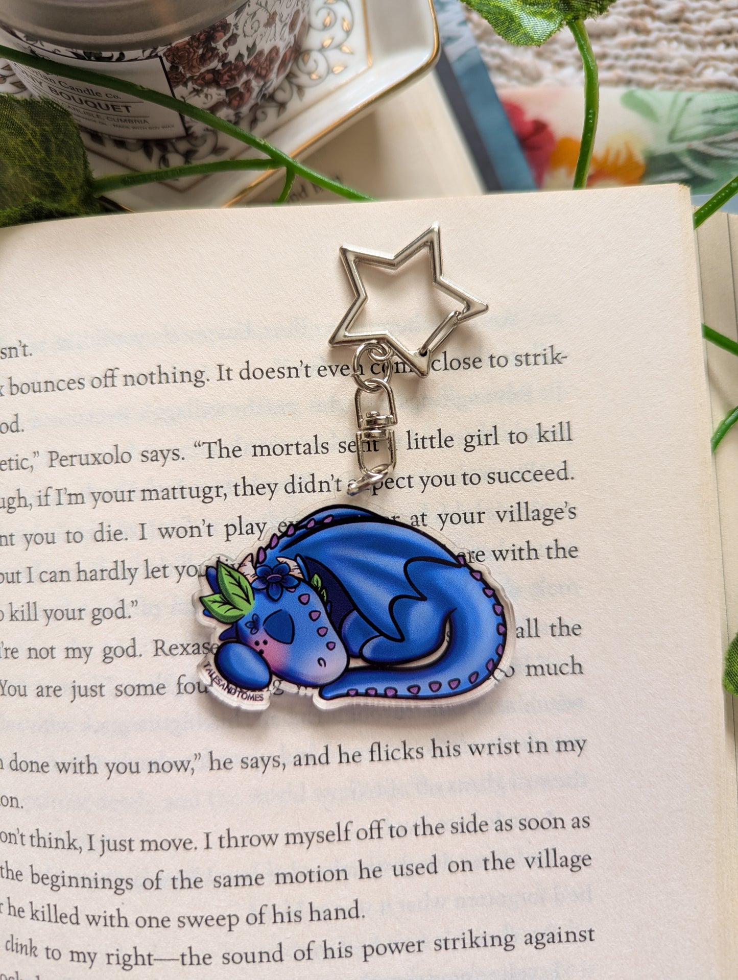 Blueberry Dragon Companion Keyring