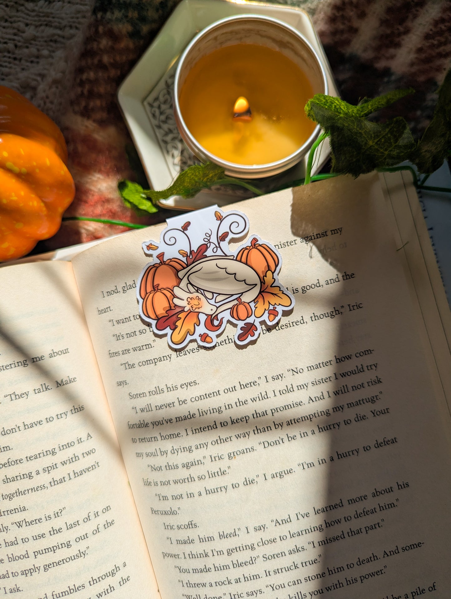 Sleeping Pumpkin Guardian Magnetic Bookmark