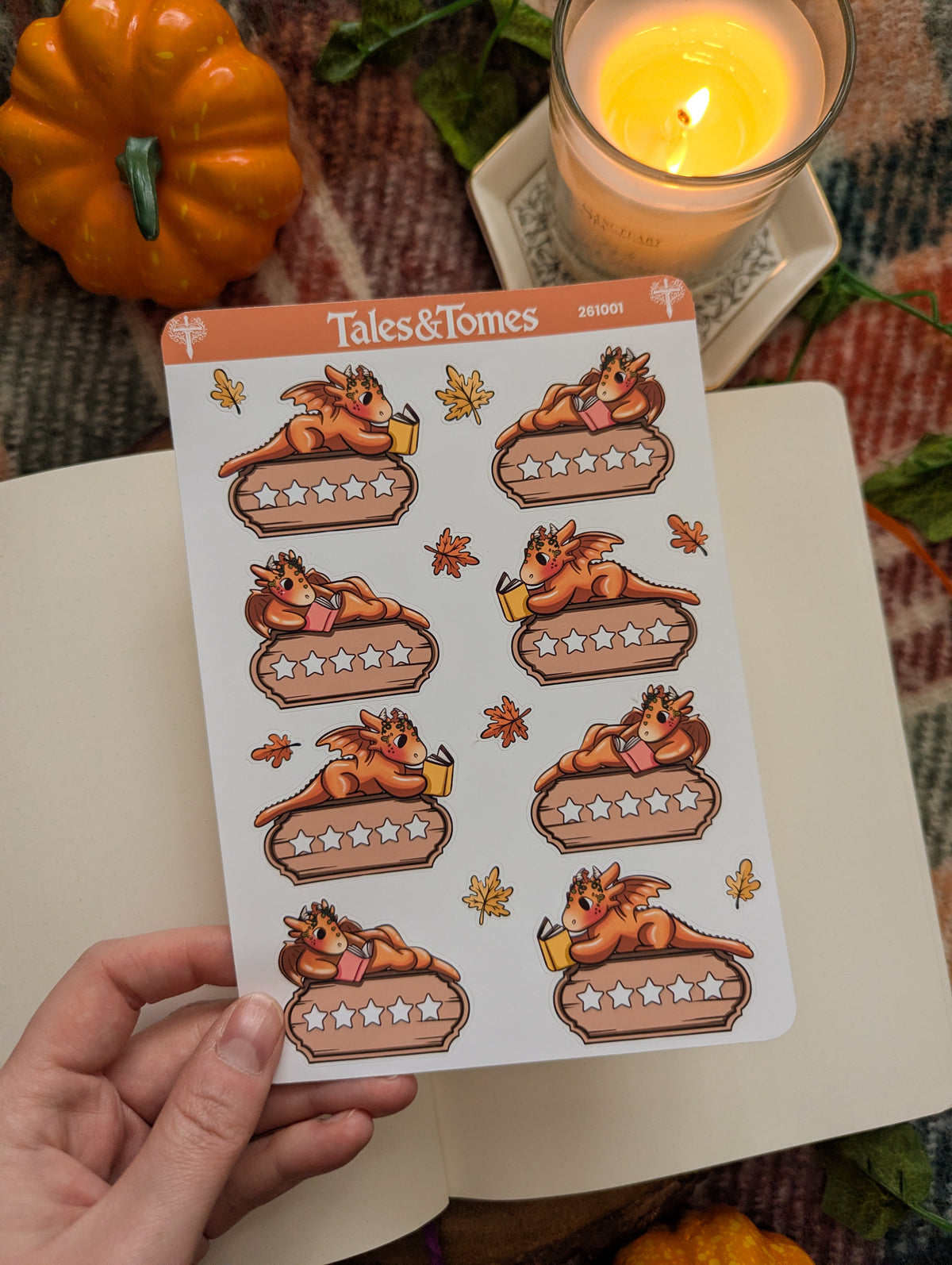 Pumpkin Patch Reading Journal Stickers