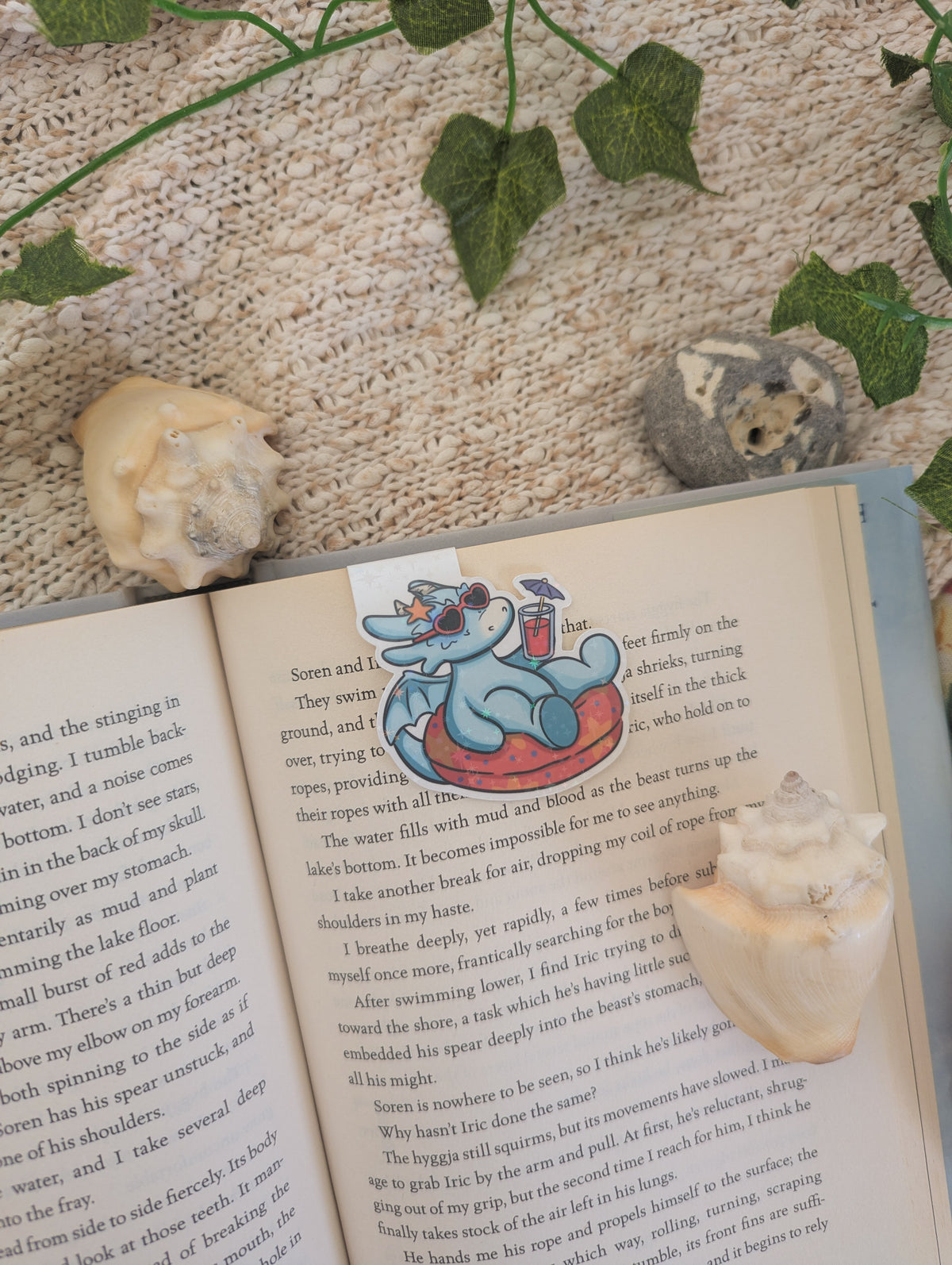 Pool Time Dragon Magnetic Bookmark