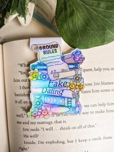 Fake Dating Book Stack Magnetic Bookmark