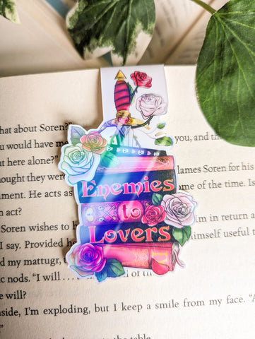 Enemies to Lovers Book Stack Magnetic Bookmark