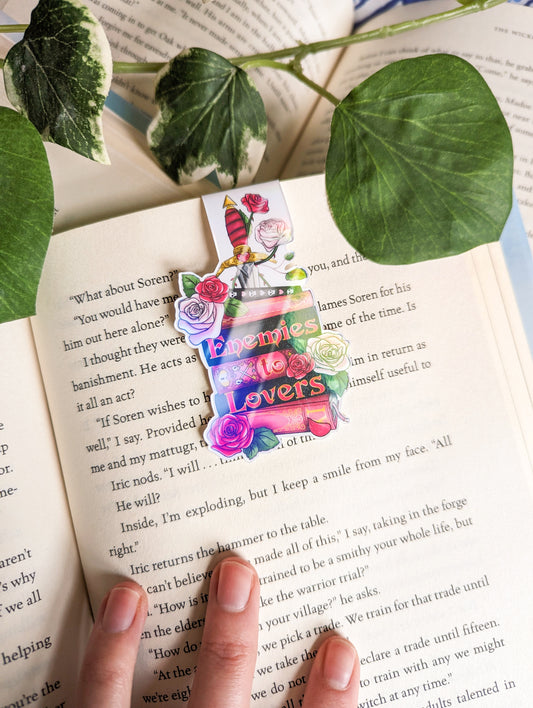 Enemies to Lovers Book Stack Magnetic Bookmark