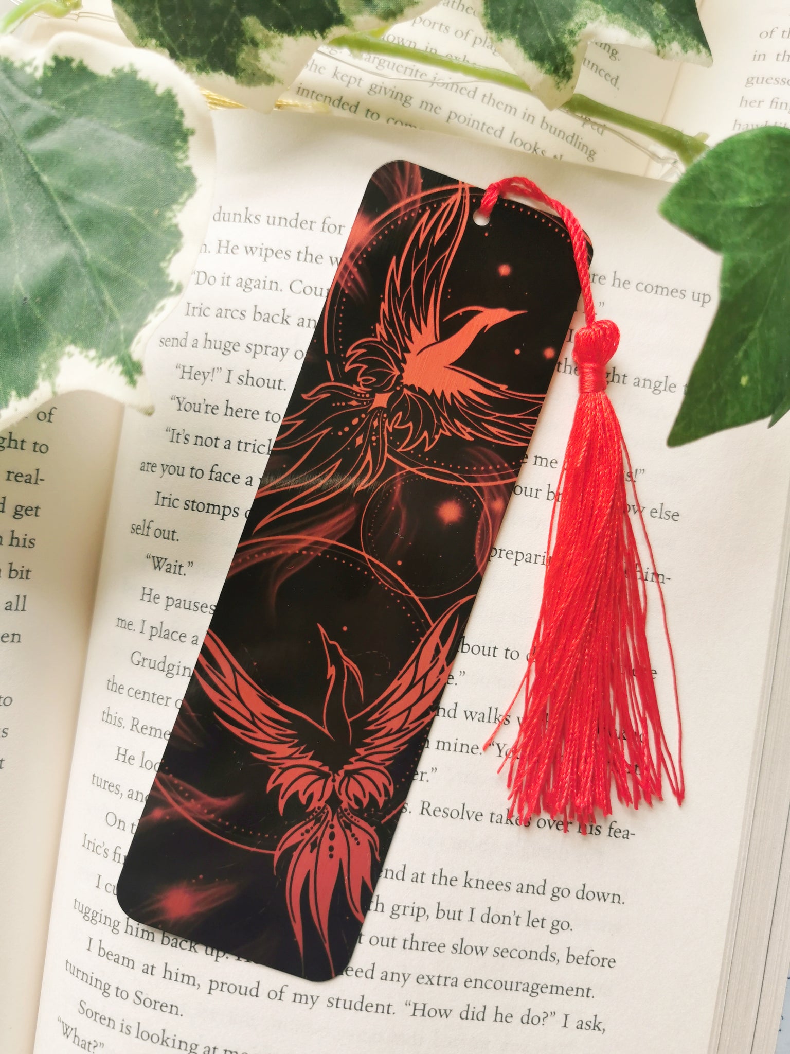 Phoenix Flames Metal Bookmark