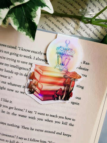 Magic Mushroom Book Stack Magnetic Bookmark