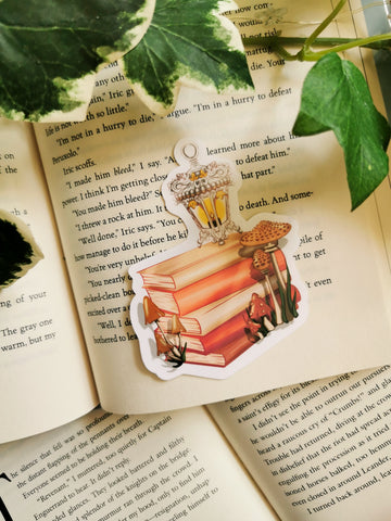 Magic Mushroom Book Stack Sticker