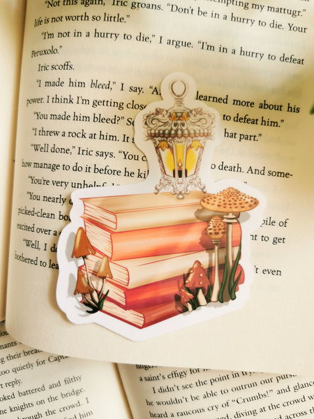 Magic Mushroom Book Stack Sticker