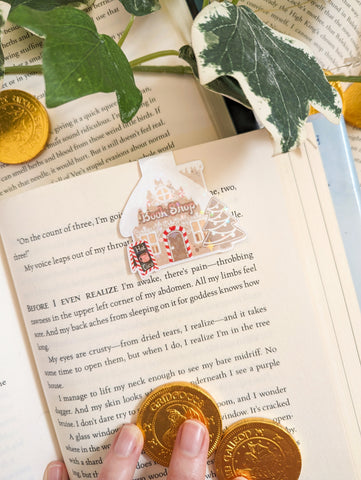 Gingerbread Bookshop Magnetic Bookmark