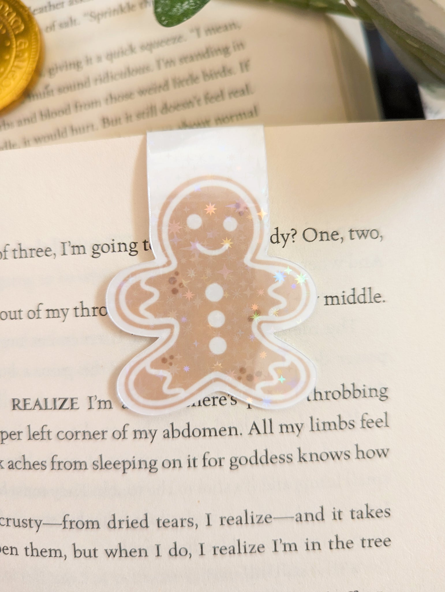 Gingerbread Man Magnetic Bookmark