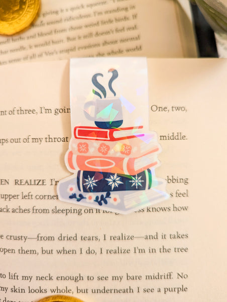 Winter Book Stack Magnetic Bookmark