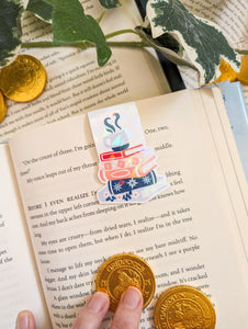 Winter Book Stack Magnetic Bookmark