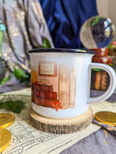 Oopsie Autumn Bookshelf Ceramic Camper Mug