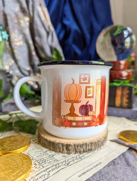 Oopsie Autumn Bookshelf Ceramic Camper Mug