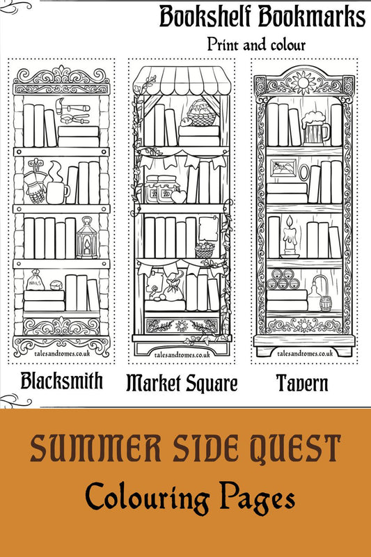 Printable Bookshelf Bookmarks