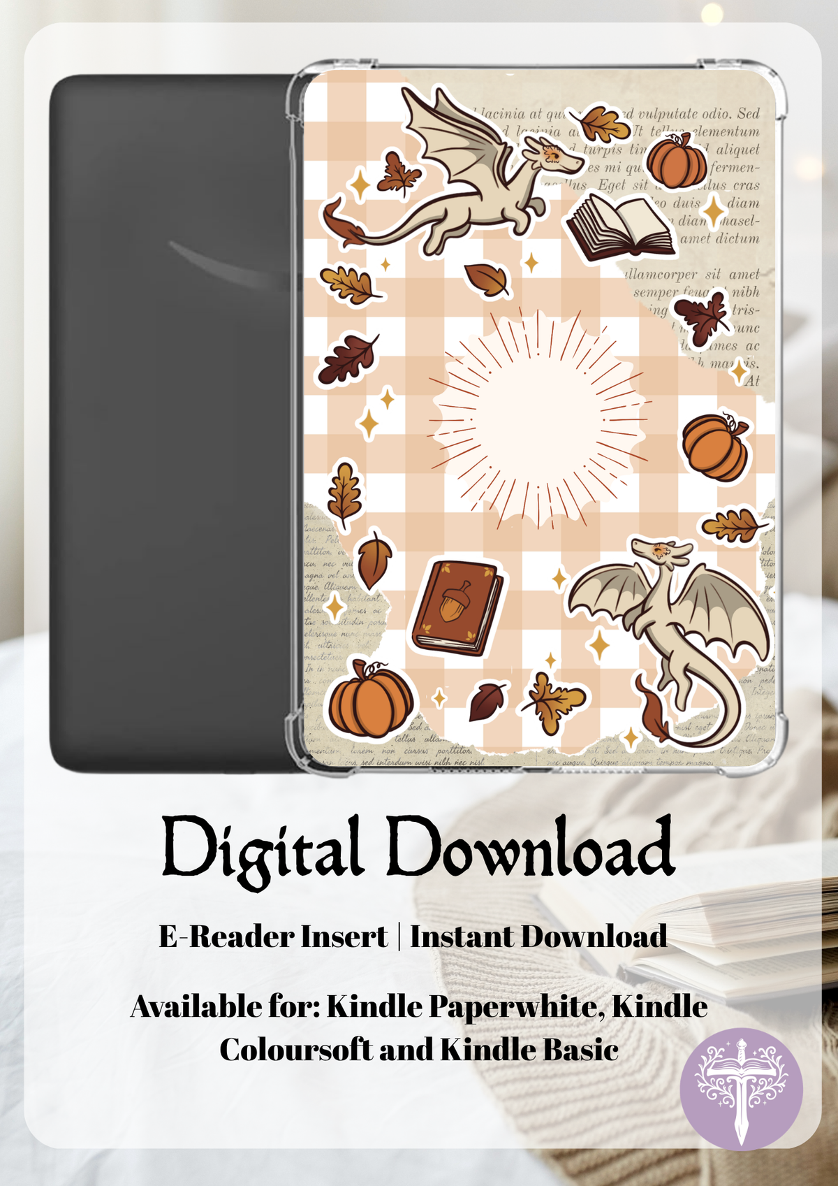 Autumn Dragon E-Reader Insert Digital Download