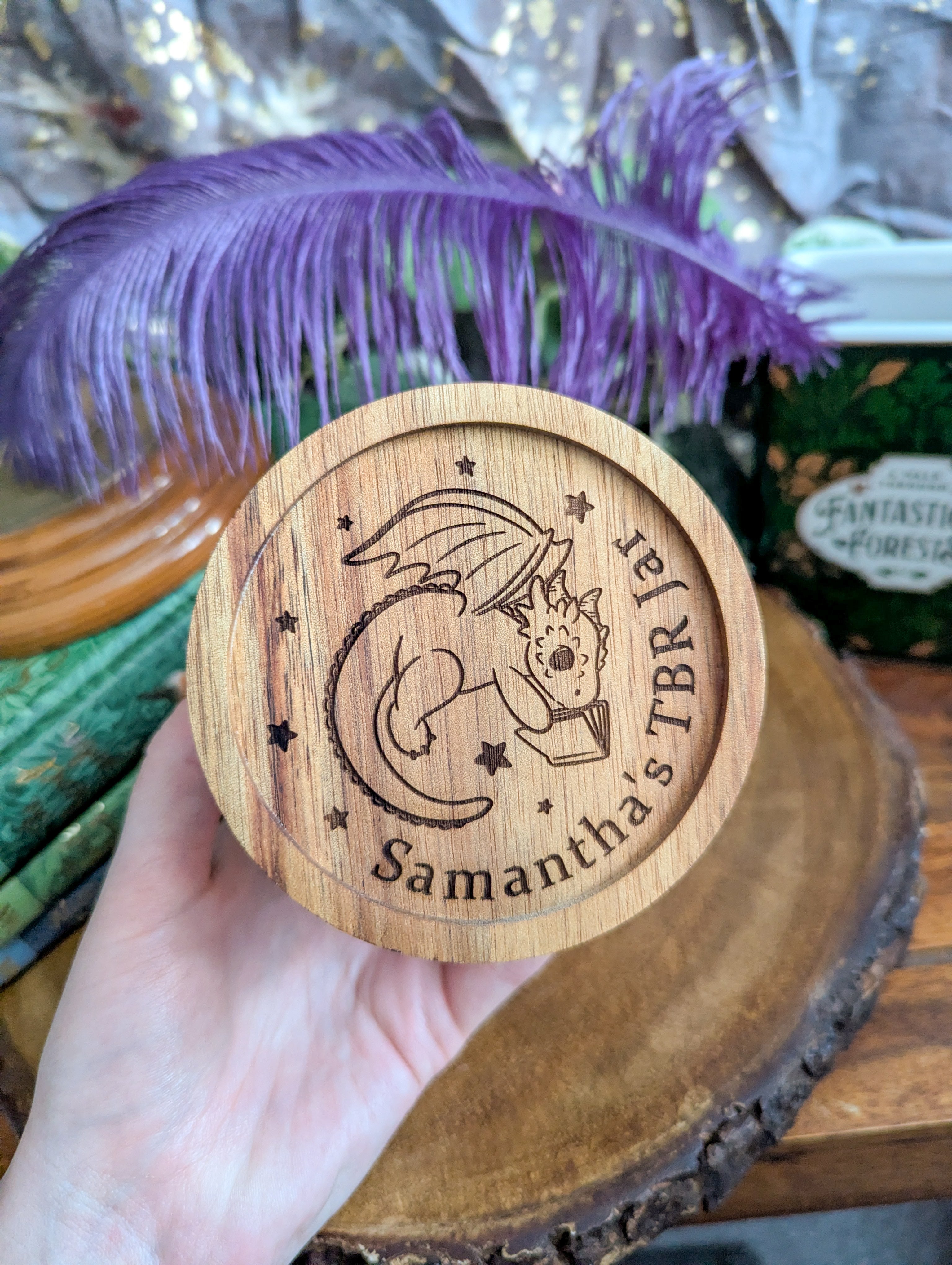 Dragon Bookhelf TBR Jar