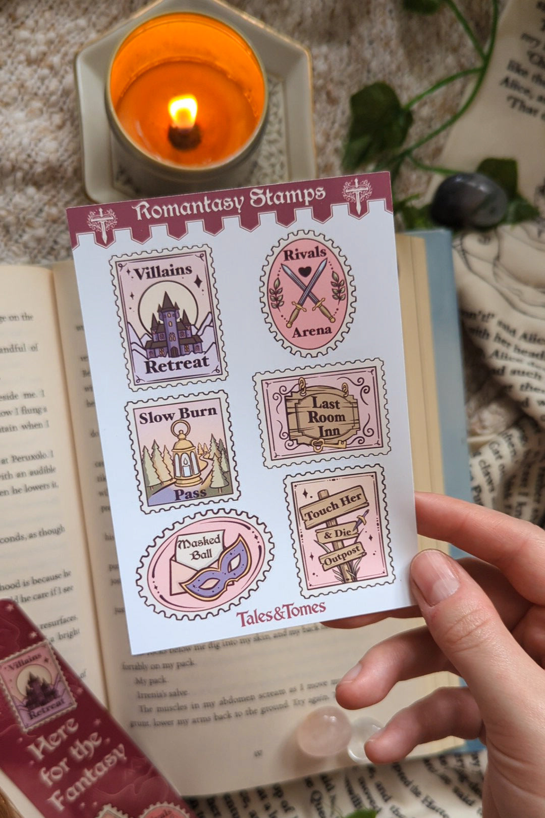 Romantasy Stamps Sticker Sheet