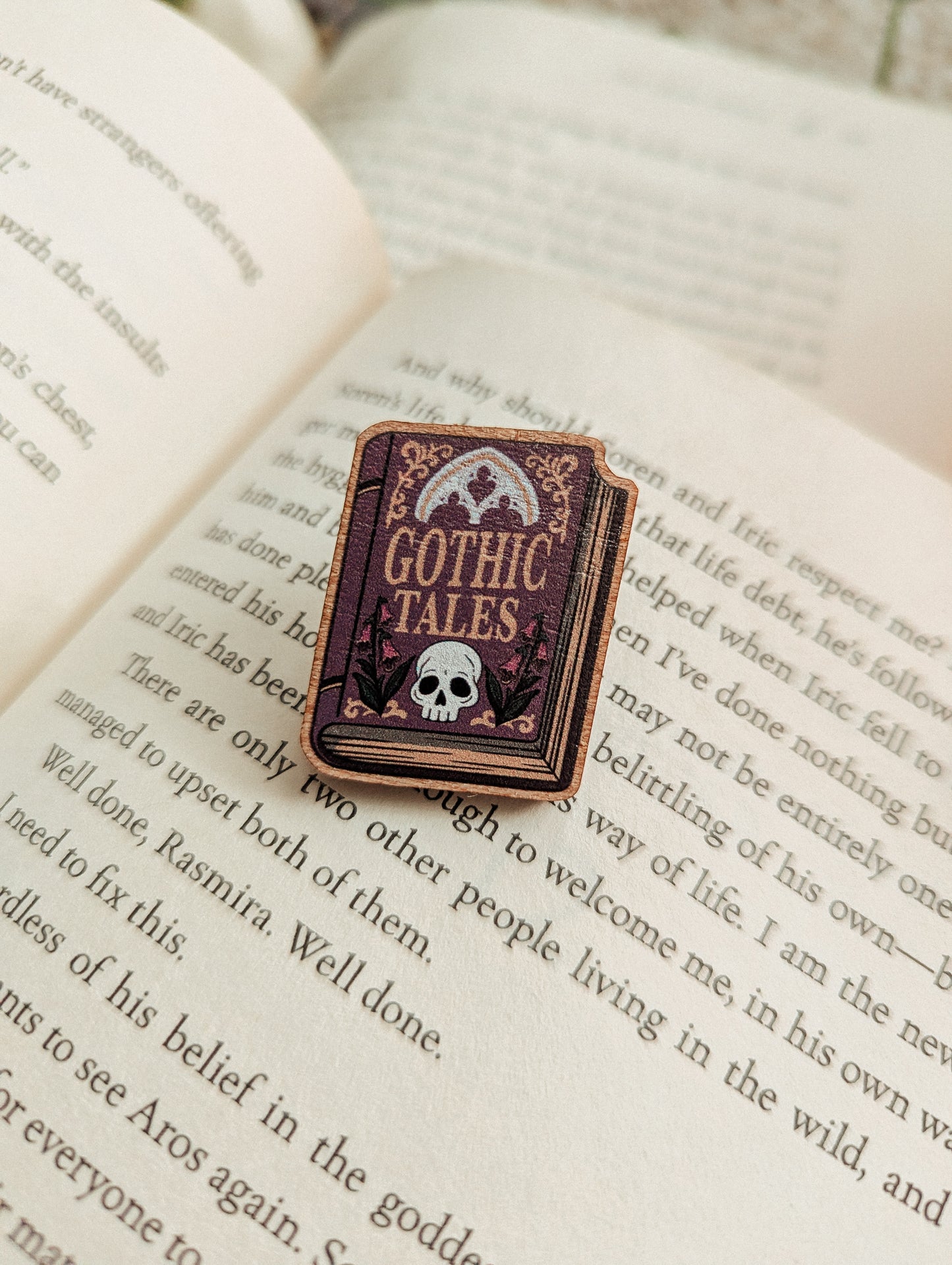 Gothic Tales Mini Book Wooden Pin