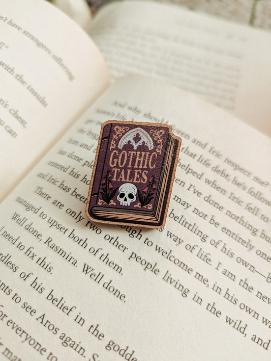 Gothic Tales Mini Book Wooden Pin