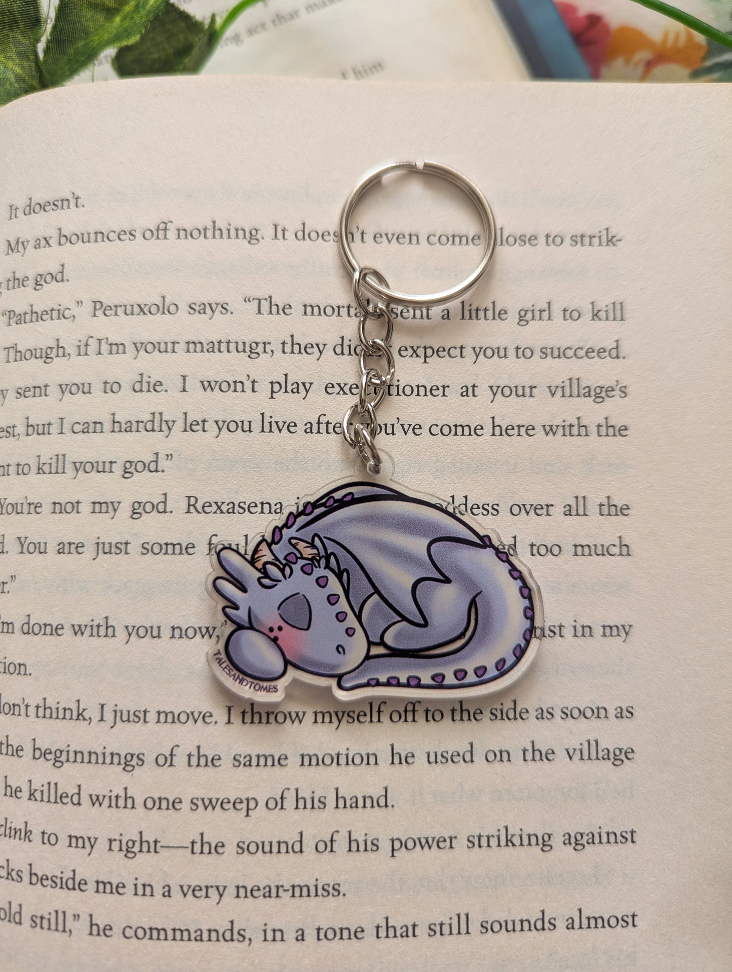 Lilac Dragon Companion Keyring