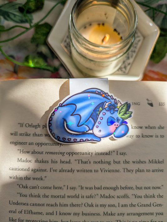 Blueberry Sleeping Dragon Magnetic Bookmark