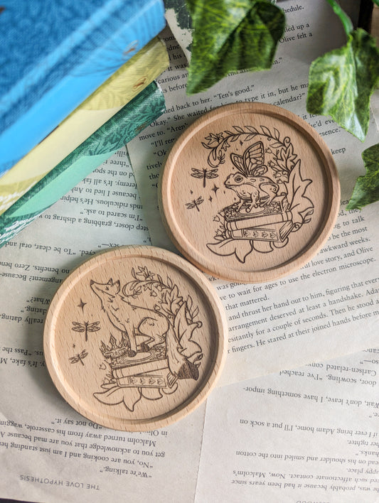 Spring Fairy Tale Wooden Coaster