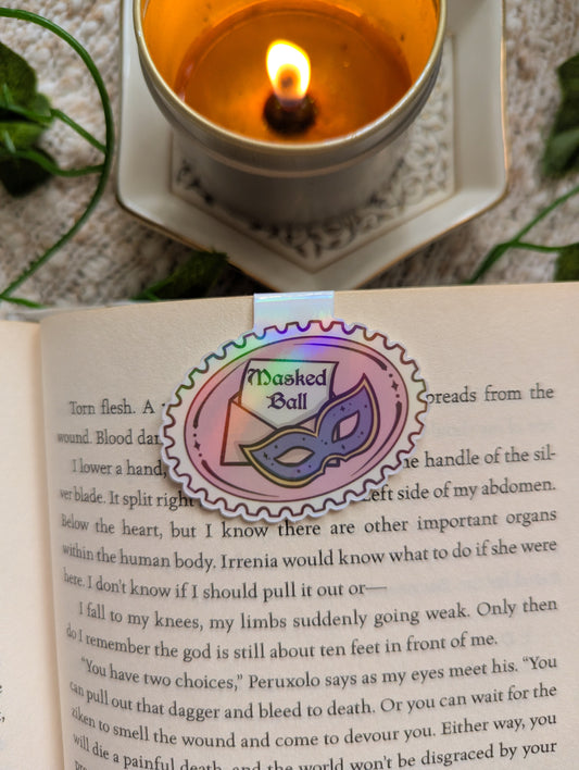 Masked Ball Stamp Magnetic Bookmark