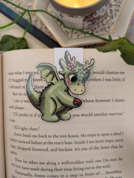 Moss Dragon Ladybug Magnetic Bookmark