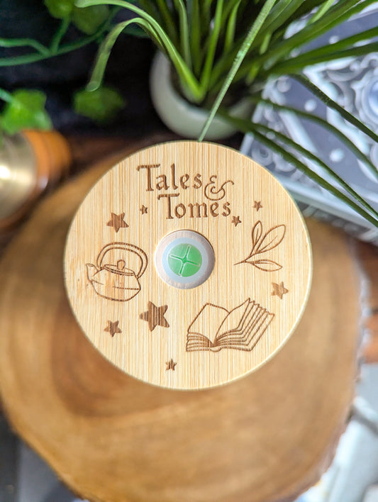 Matcha Reading Dragons Can Glass Cup | Bamboo Lid and Metal Straw