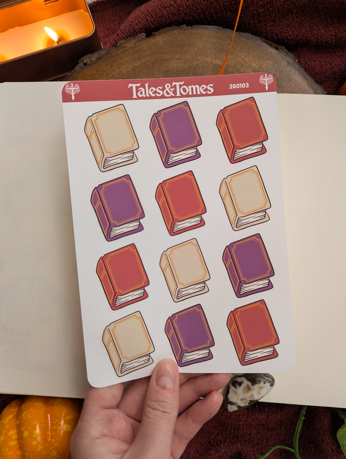 Rainy Academia Reading Journal Stickers