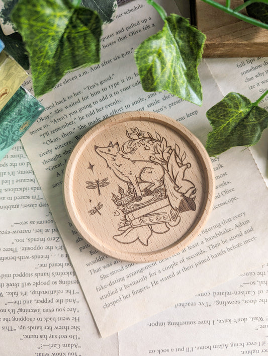 Spring Fairy Tale Wooden Coaster