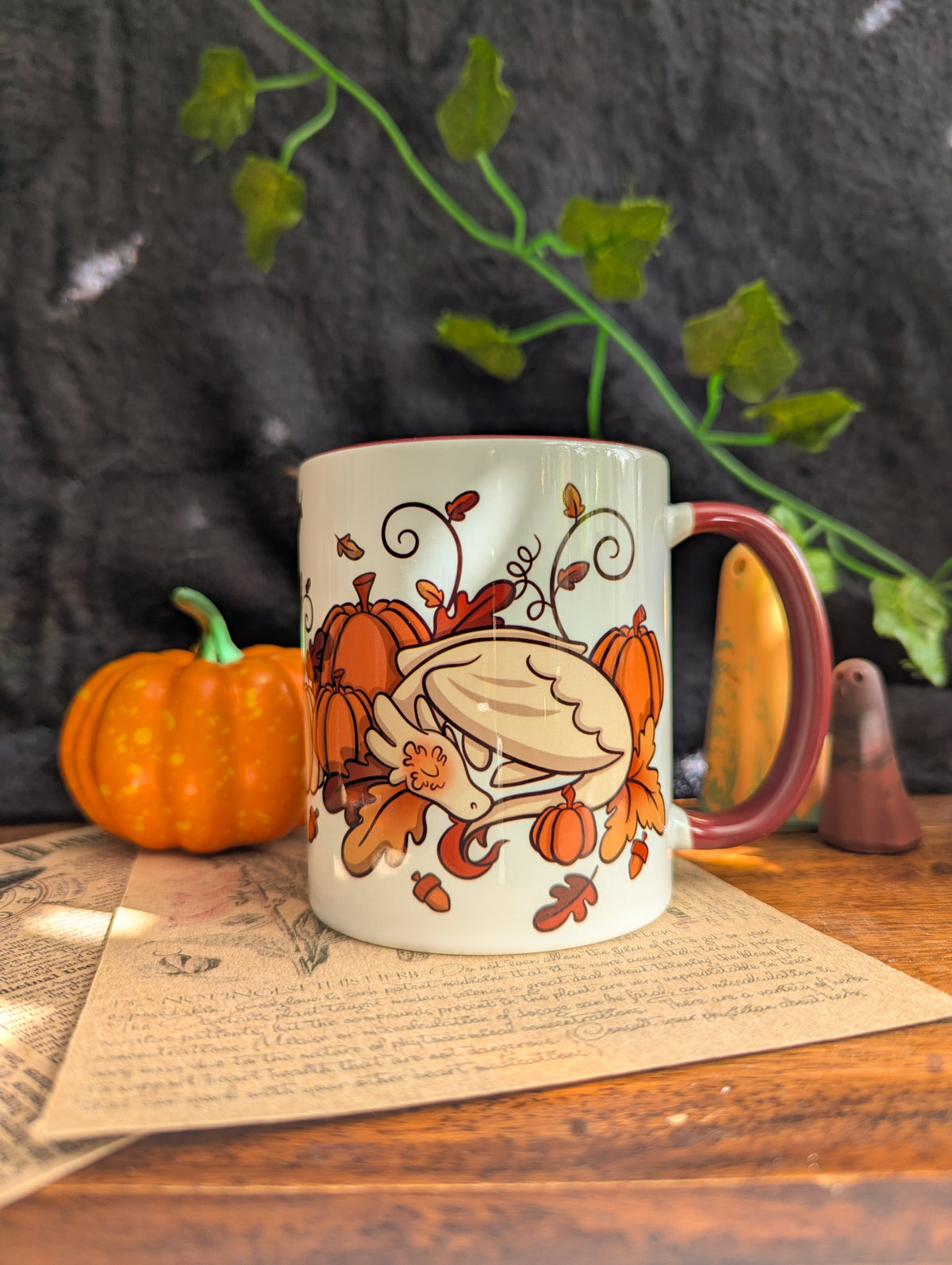 Pumpkin Dragons Ceramic Mug
