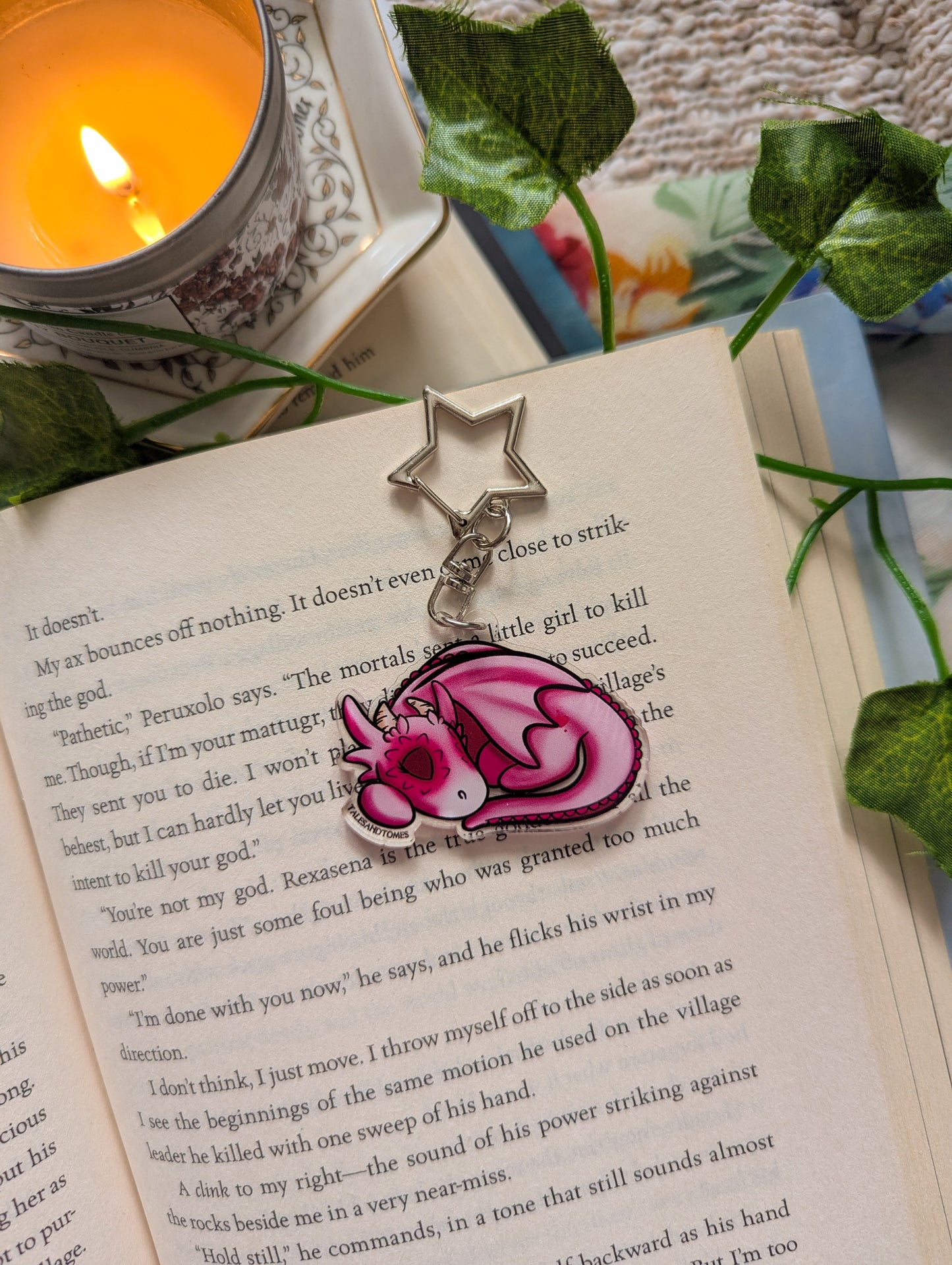 Pink Dragon Companion Keyring