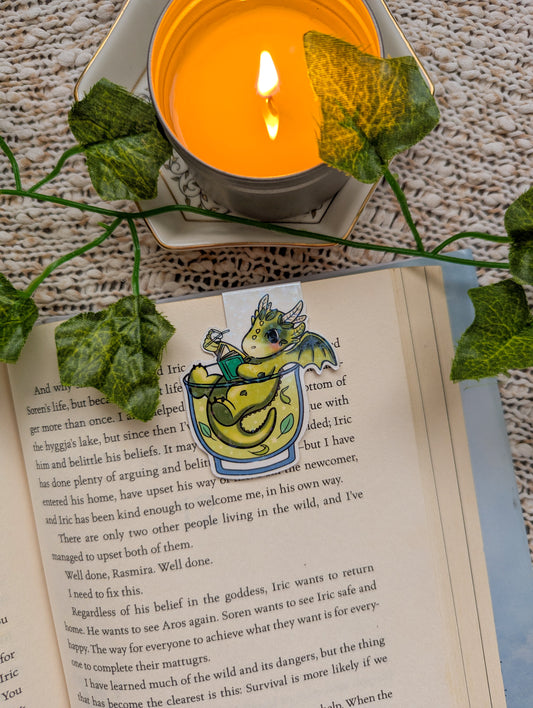 Matcha Dragon Magnetic Bookmark (Cup Dragon