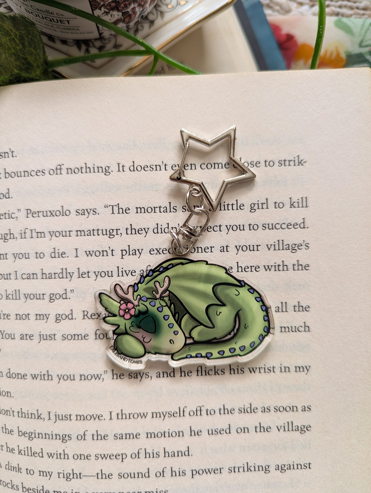 Moss Dragon Companion Keyring