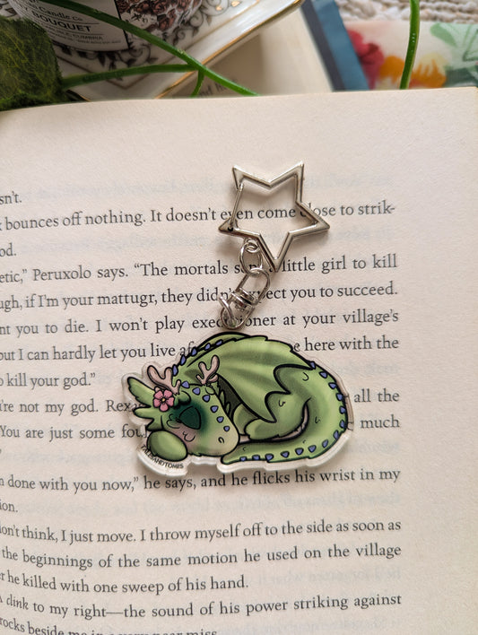 Moss Dragon Companion Keyring