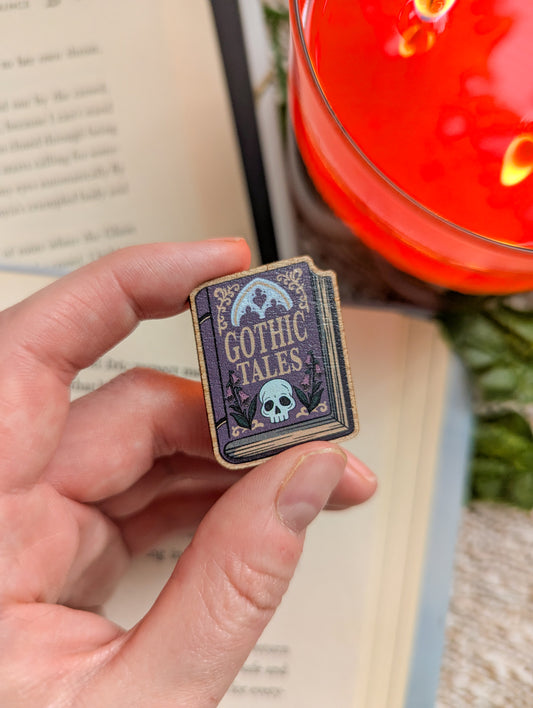Gothic Tales Mini Book Wooden Pin