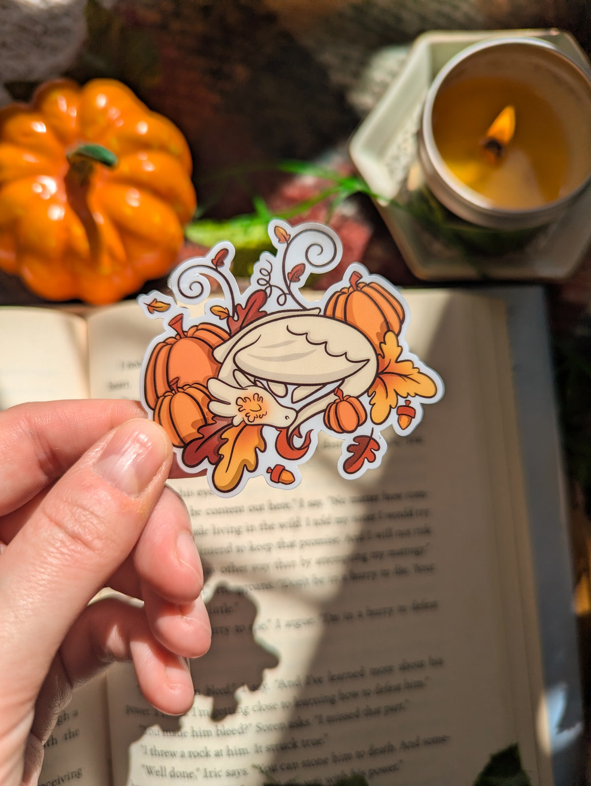 Sleeping Pumpkin Guardian Vinyl Sticker