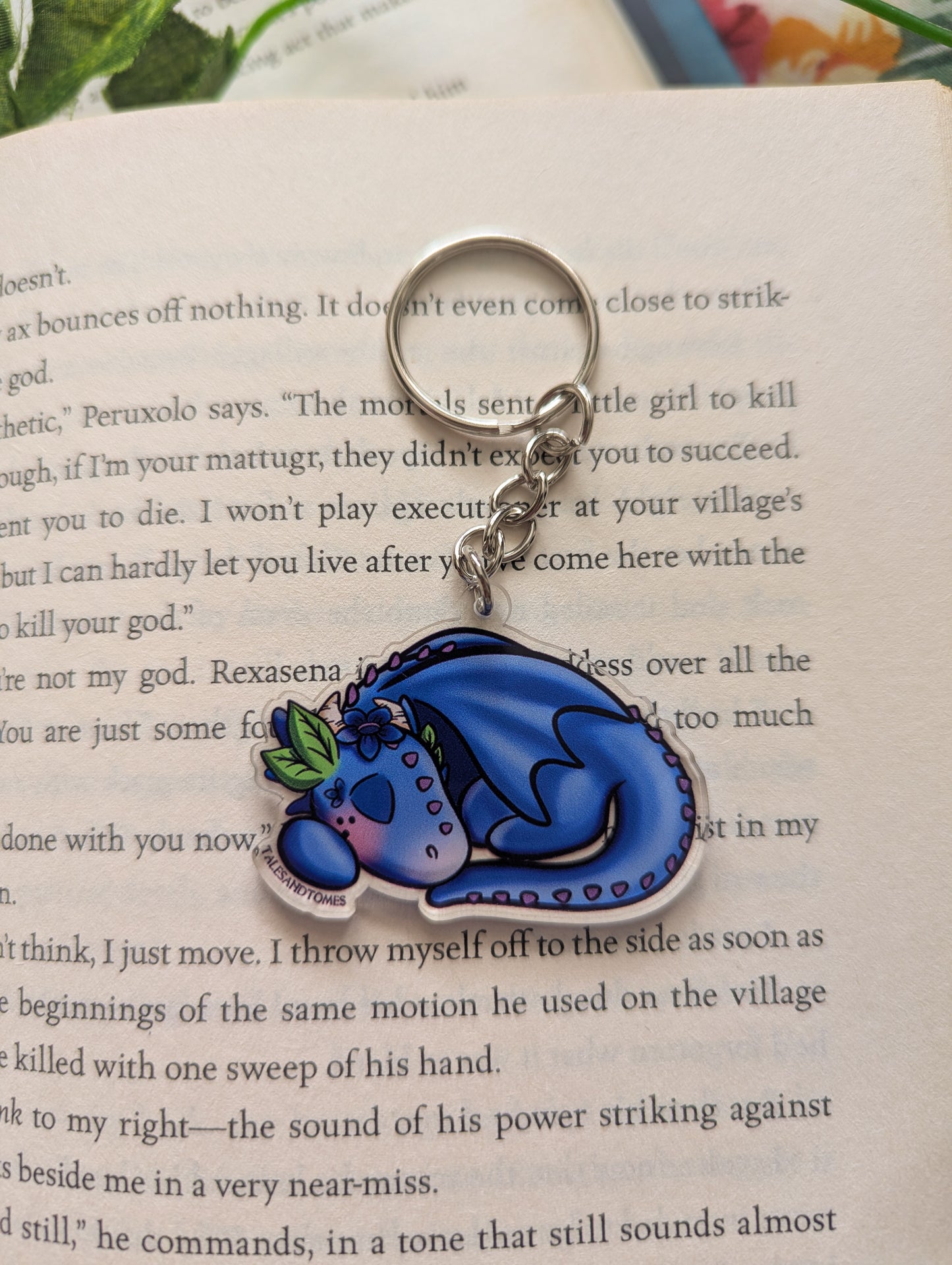Blueberry Dragon Companion Keyring