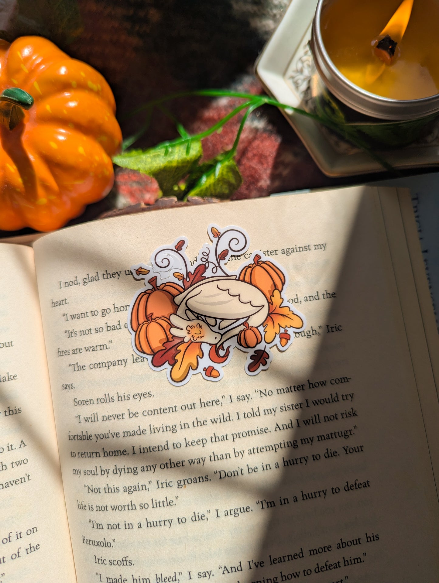 Sleeping Pumpkin Guardian Vinyl Sticker